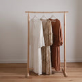 Handcrafted Natural Chestnut Standing Garment Rack