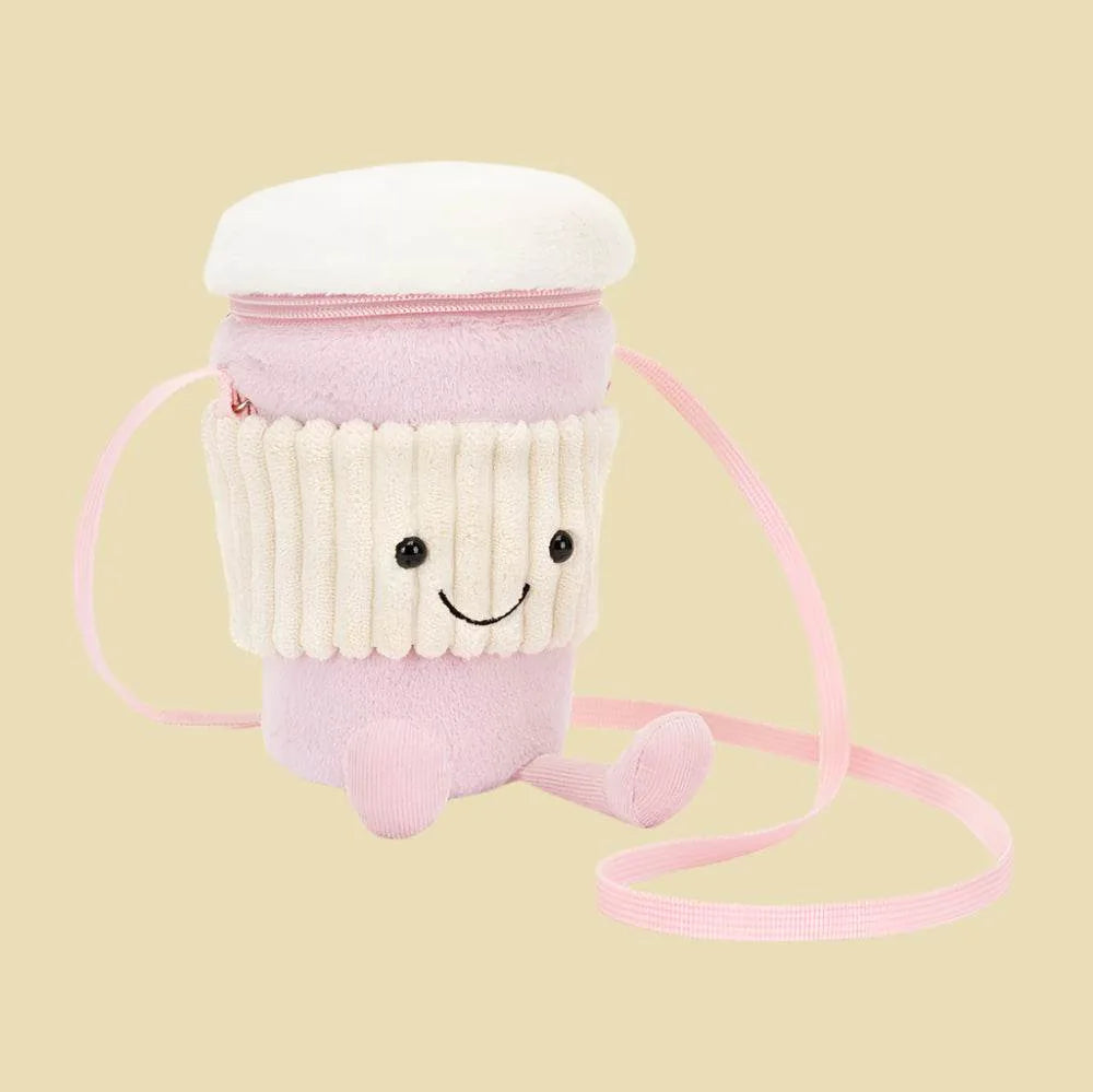Amuseables Coffee - To - Go Pink Bag