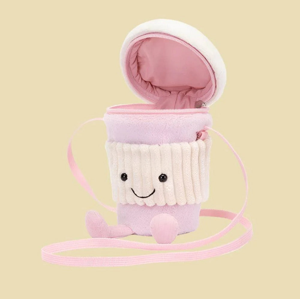 Amuseables Coffee - To - Go Pink Bag
