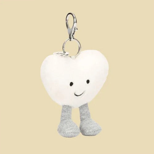 Amuseables Cream Heart Bag Charm