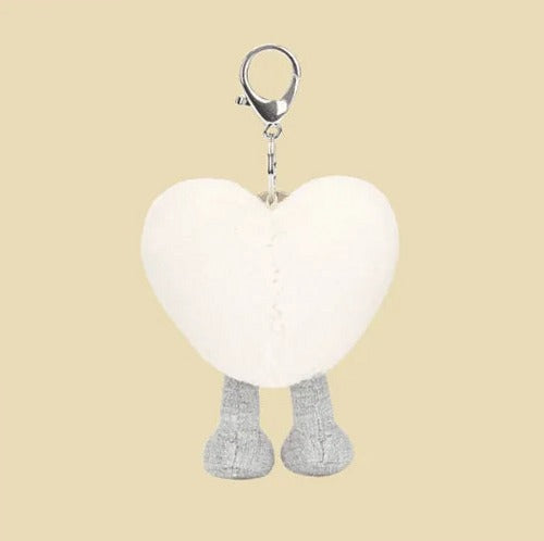 Amuseables Cream Heart Bag Charm