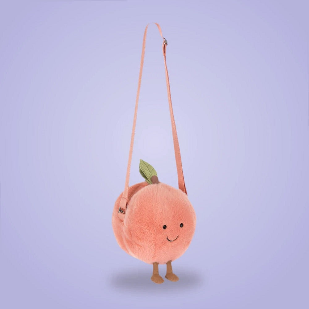 Amuseables Peach Shoulder Bag – soft plush toy