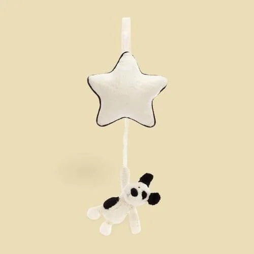 Bashful Black & Cream Puppy Musical Pull