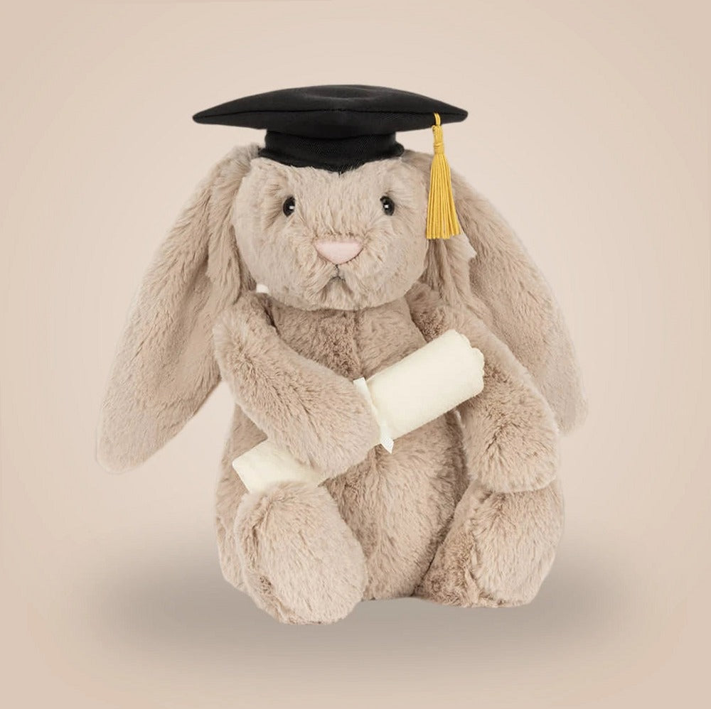 Bashful Bunny Graduation Outfit – soft plush toy