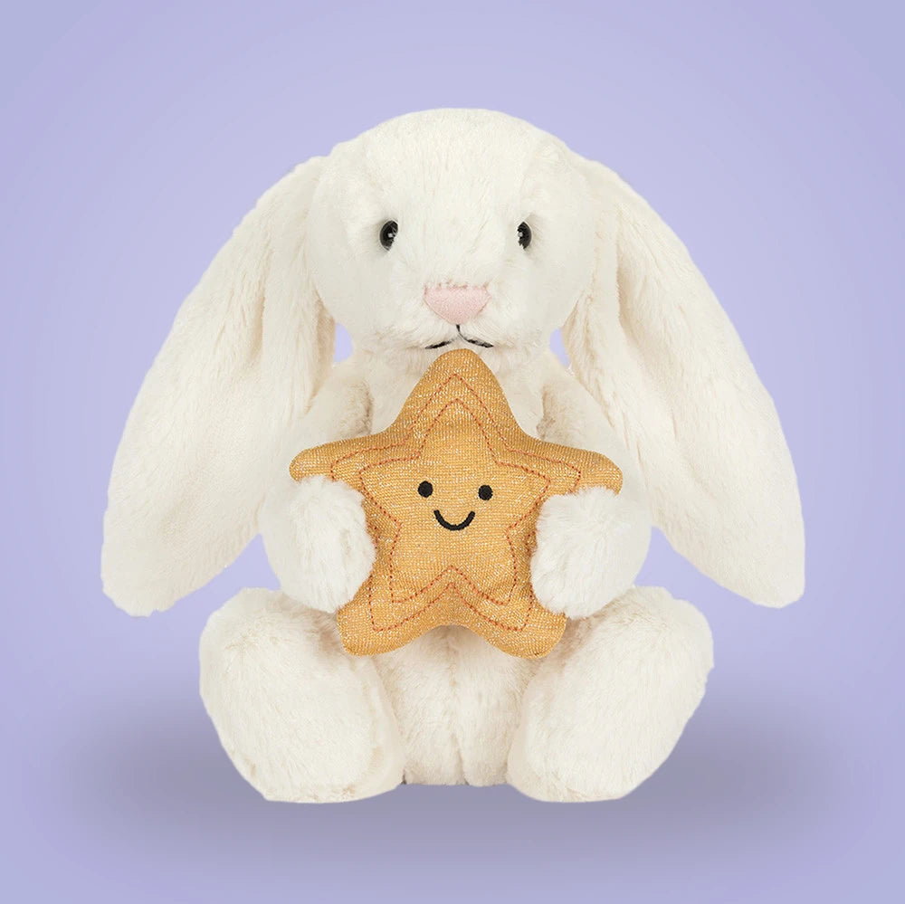 Cream Bunny with Star – soft plush toy, view 5
