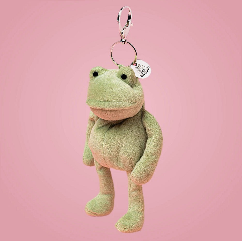 Fergus Frog Bag Charm – soft plush toy, view 2