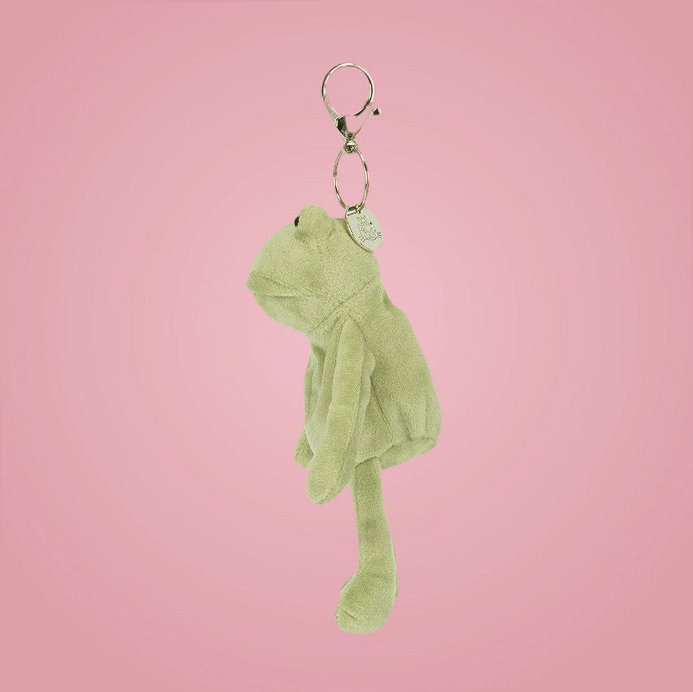 Fergus Frog Bag Charm – soft plush toy, view 3