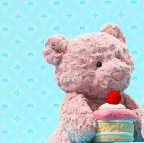 Leola Bear with Strawberry Cake